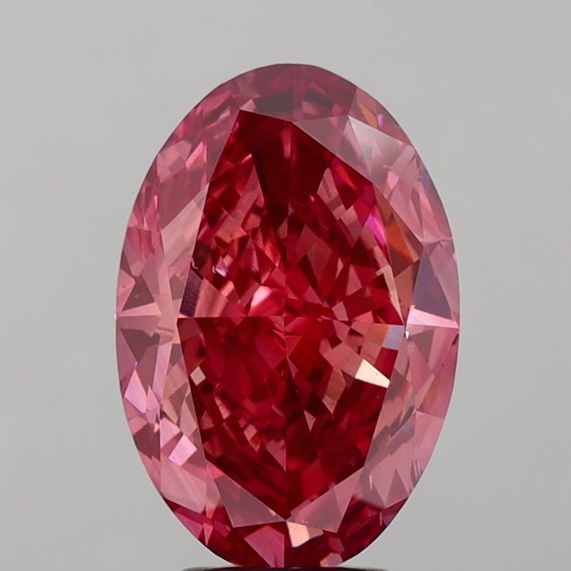 6.04 Ct. Fancy Vivid  Pink Oval Lab Grown Diamond