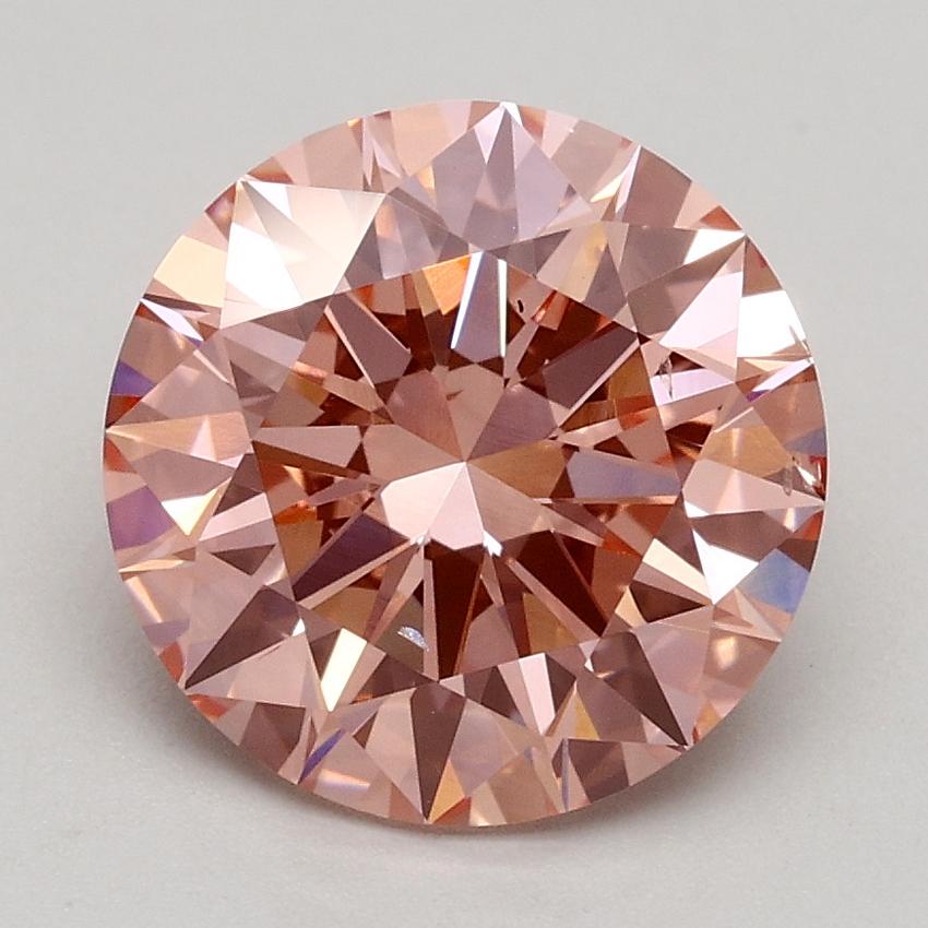 2.07 Ct. Fancy Intense Pink Round Lab Grown Diamond