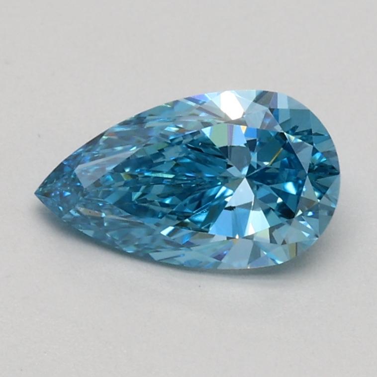 0.60 Ct. Fancy Vivid Blue Pear Lab Grown Diamond