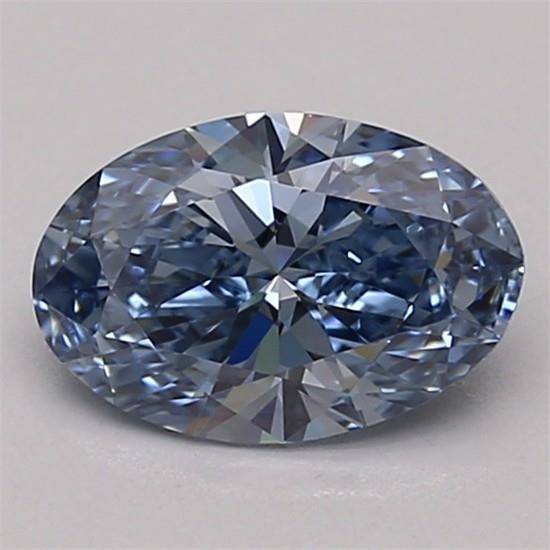 0.89 Ct. Fancy Vivid Blue Oval Lab Grown Diamond