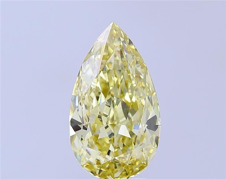 4.03 Ct. Fancy Intense Yellow Pear Lab Grown Diamond