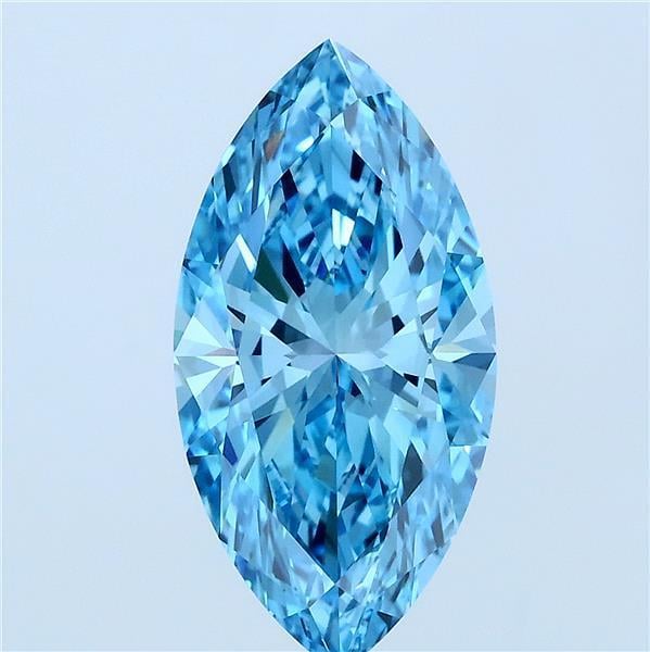 3.06 Ct. Fancy Blue Marquise Lab Grown Diamond