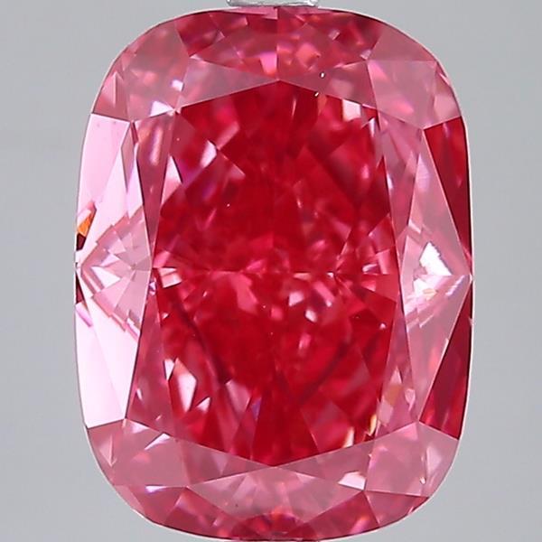5.07 Ct. Fancy Vivid Pink Cushion Lab Grown Diamond