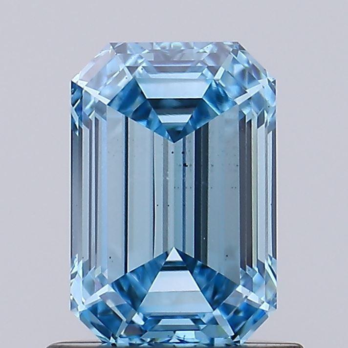0.98 Ct. Fancy Intense Blue Emerald Lab Grown Diamond
