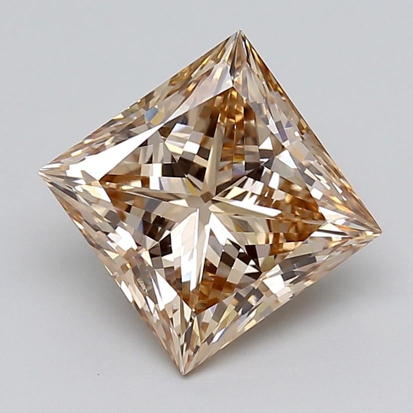 5.04 Ct. Fancy Light  Brown Princess Lab Grown Diamond
