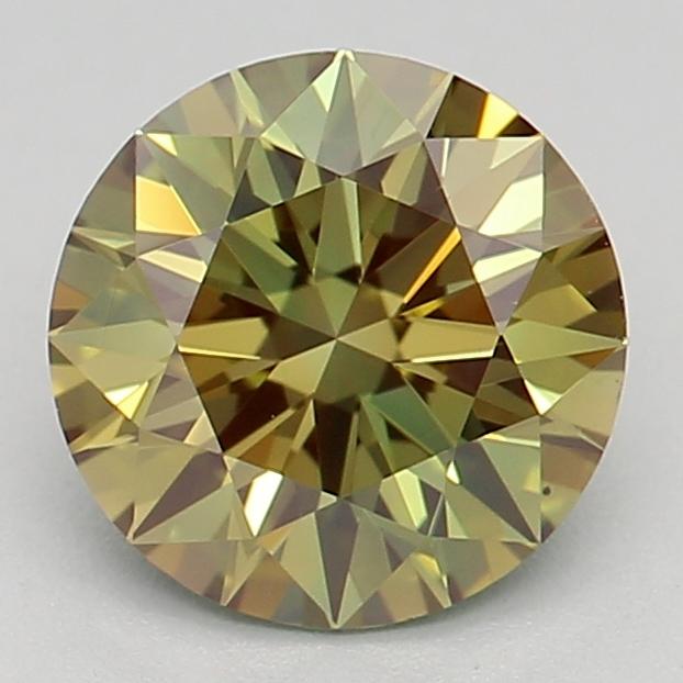 0.86 Ct. Fancy Intense Green Round Lab Grown Diamond