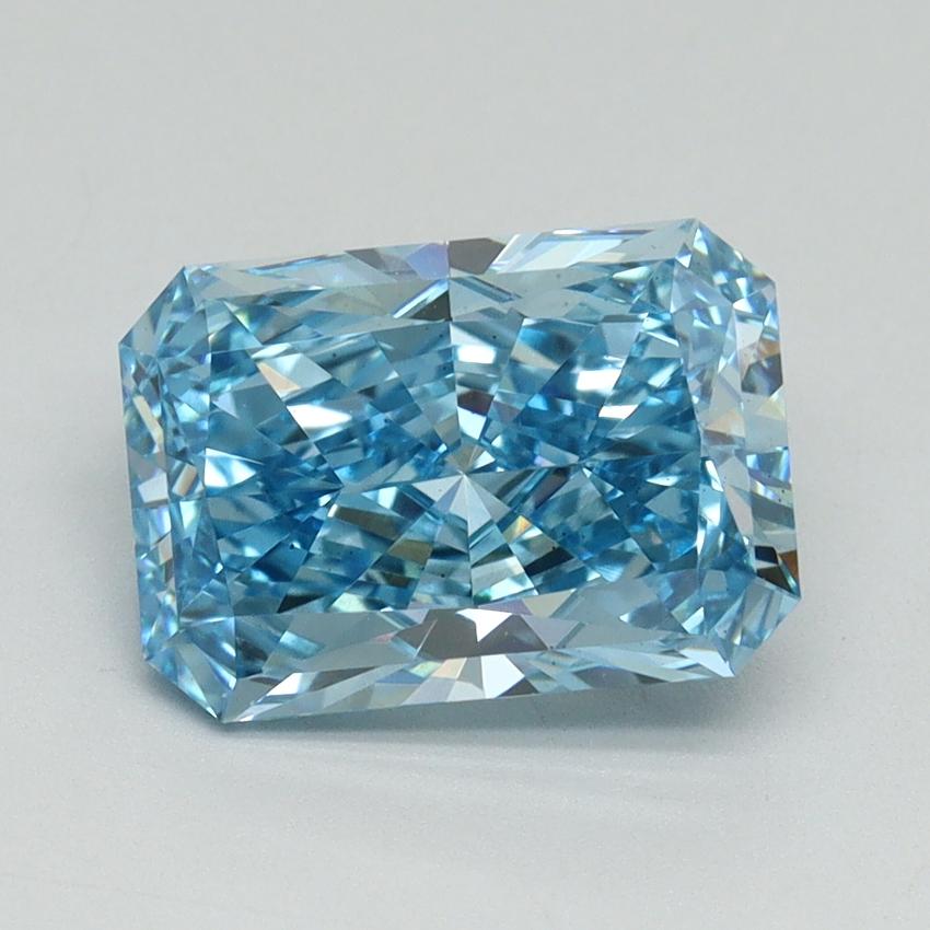 2.70 Ct. Fancy Vivid Blue Radiant Lab Grown Diamond