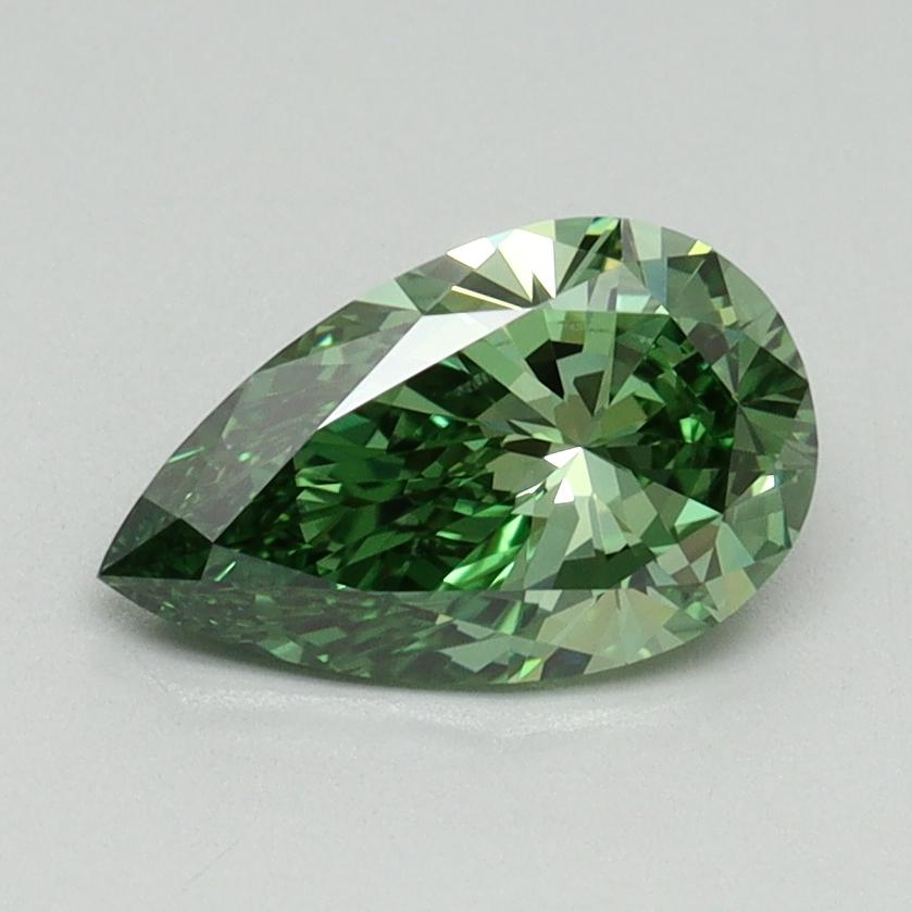 1.04 Ct. Fancy Vivid Green Pear Lab Grown Diamond