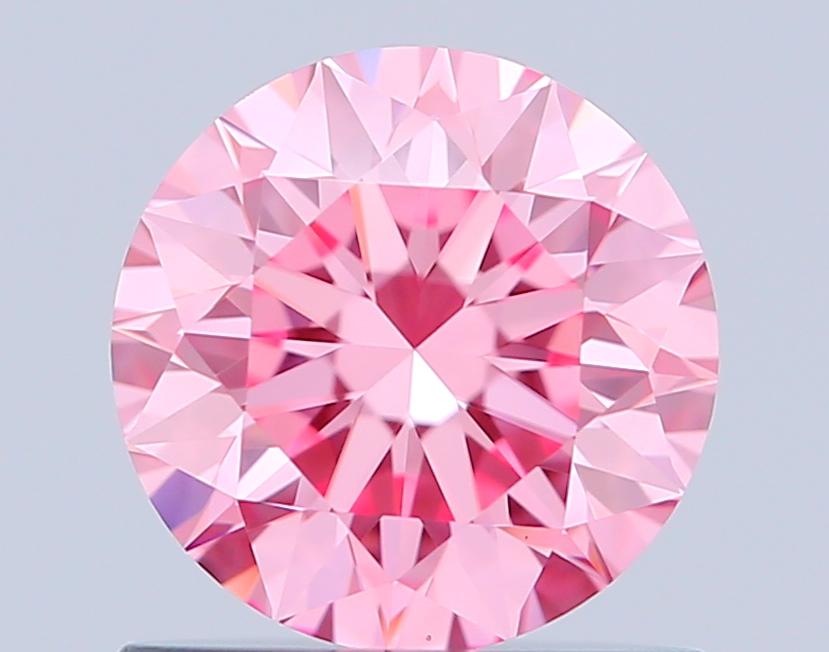0.86 Ct. Fancy Vivid Pink Round Lab Grown Diamond