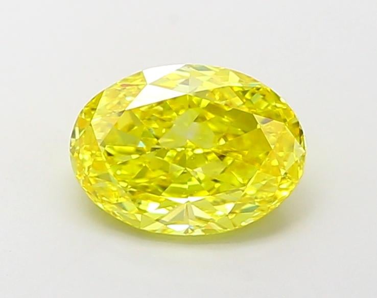 2.1 Ct. Fancy Vivid Yellow Oval Lab Grown Diamond