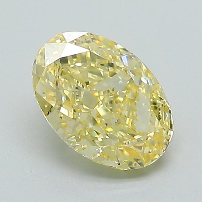 1.08 Ct. Fancy Intense Yellow Oval Lab Grown Diamond