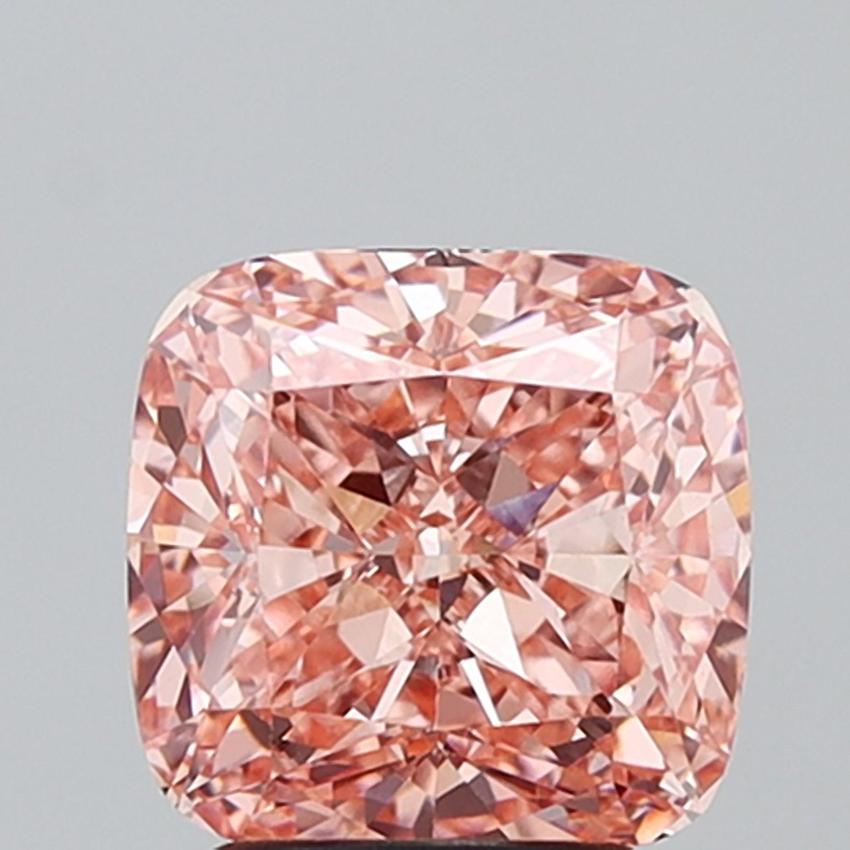 2.82 Ct. Fancy Vivid Pink Cushion Lab Grown Diamond