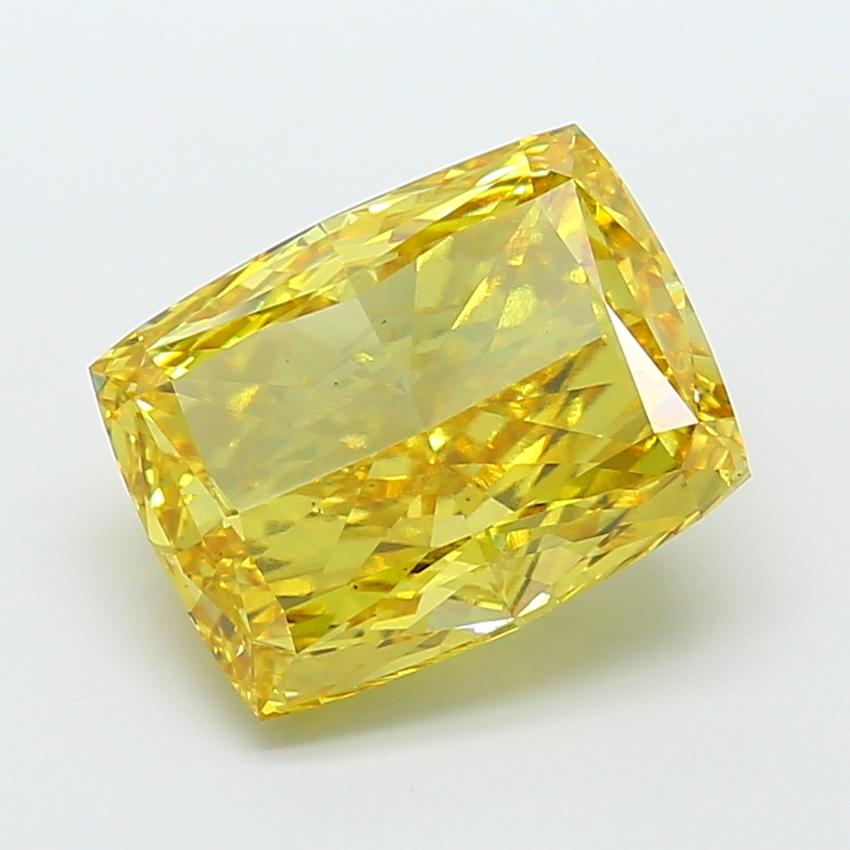 11.05 Ct. Fancy Vivid Yellow Cushion Lab Grown Diamond