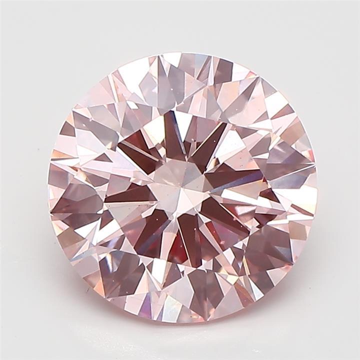 5.02 Ct. Fancy Intense  Pink Round Lab Grown Diamond