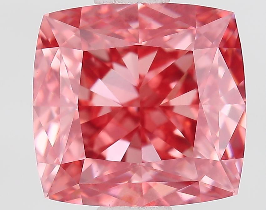 1.51 Ct. Fancy Vivid Pink Cushion Lab Grown Diamond