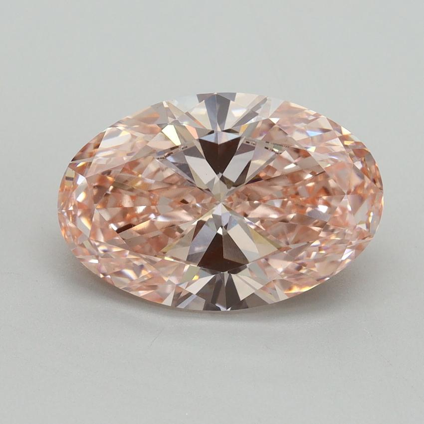 4.08 Ct. Fancy Vivid Pink Oval Lab Grown Diamond
