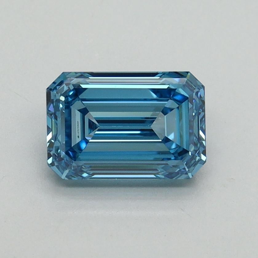 1.10 Ct. Fancy Vivid Blue Emerald Lab Grown Diamond