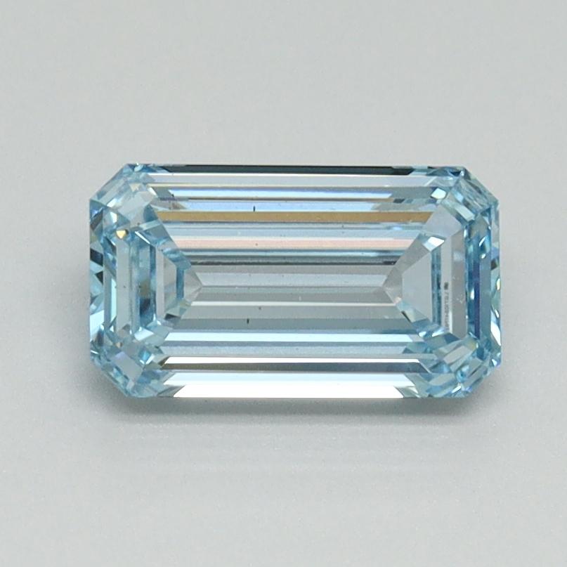 1.01 Ct. Fancy Intense Blue Emerald Lab Grown Diamond