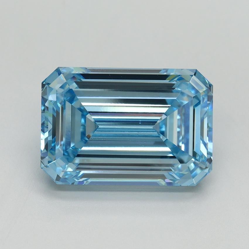7.04 Ct. Fancy Vivid Blue Emerald Lab Grown Diamond