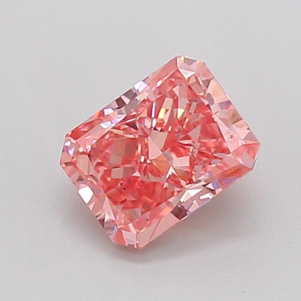 0.91 Ct. Fancy Vivid  Pink Radiant Lab Grown Diamond