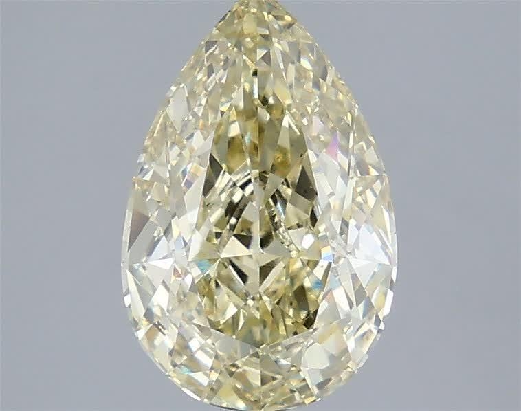 2.55 Ct. Fancy  Yellow Pear Lab Grown Diamond