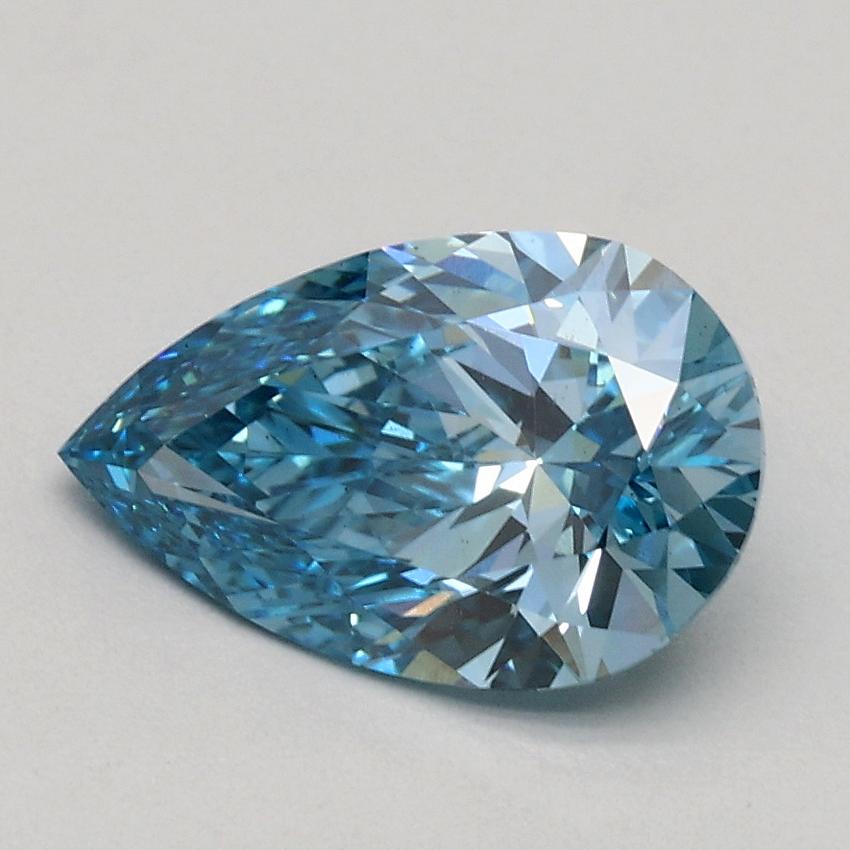 1.12 Ct. Fancy Vivid Blue Pear Lab Grown Diamond