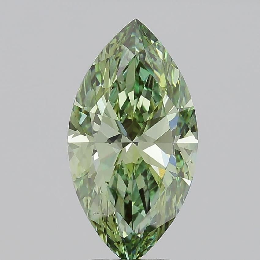 3.95 Ct. Fancy Vivid  Green Marquise Lab Grown Diamond