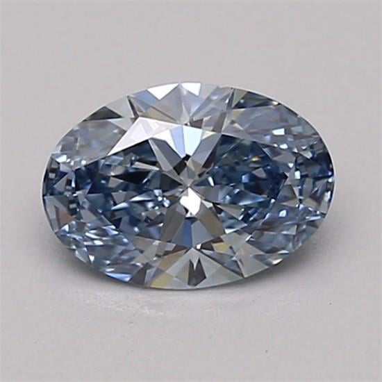 0.57 Ct. Fancy Vivid Blue Oval Lab Grown Diamond