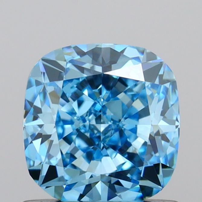 1.00 Ct. Fancy Vivid  Blue Cushion Lab Grown Diamond