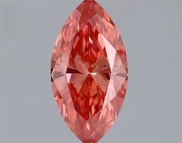 0.86 Ct. Fancy Vivid Pink Marquise Lab Grown Diamond