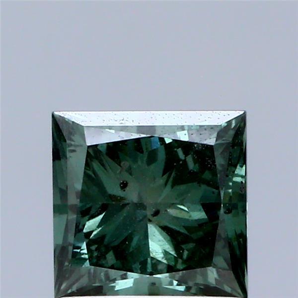 1.06 Ct. Fancy Vivid Green Princess Lab Grown Diamond