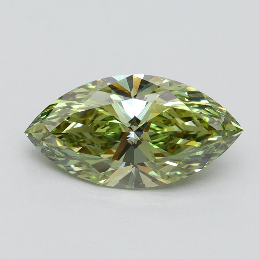 2.03 Ct. Fancy Vivid Green Marquise Lab Grown Diamond