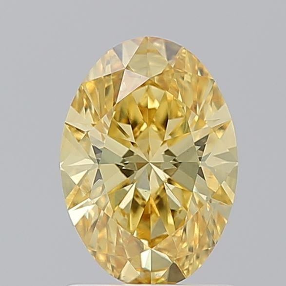 1.01 Ct. Fancy Vivid Yellow Oval Lab Grown Diamond