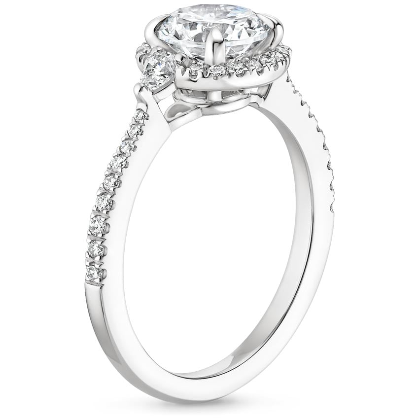 Platinum Luxe Aria Halo Diamond Ring (1/4 ct. tw.), large side view