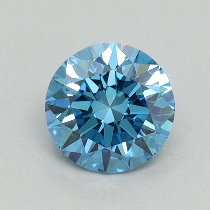 0.76 Ct. Fancy Vivid Blue Round Lab Grown Diamond