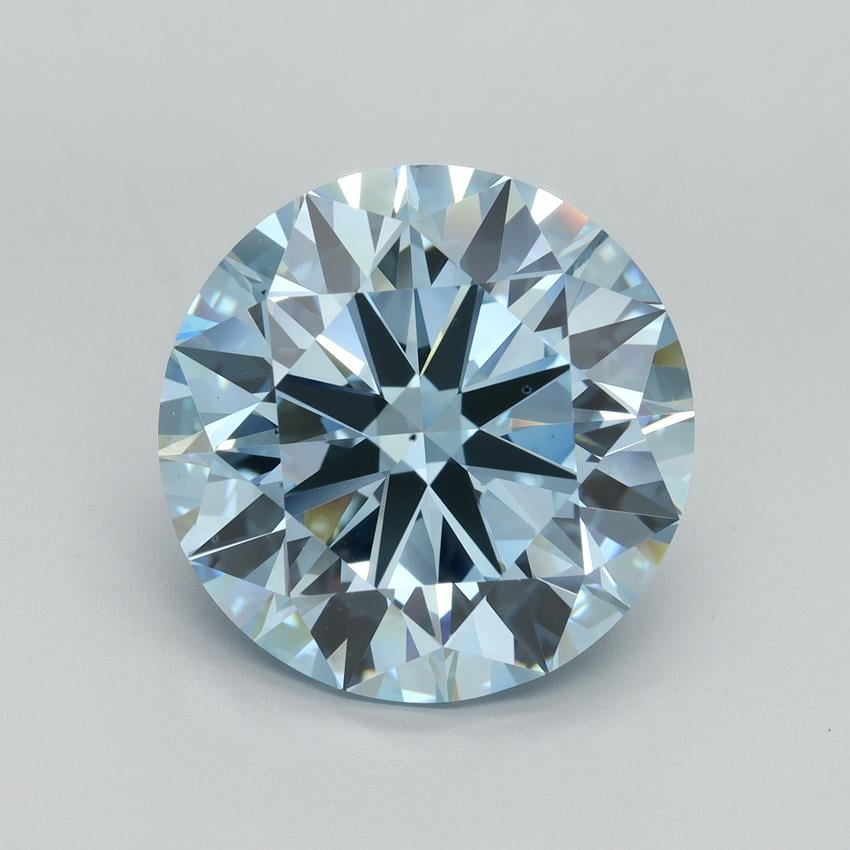 10.51 Ct. Fancy Vivid Blue Round Lab Grown Diamond