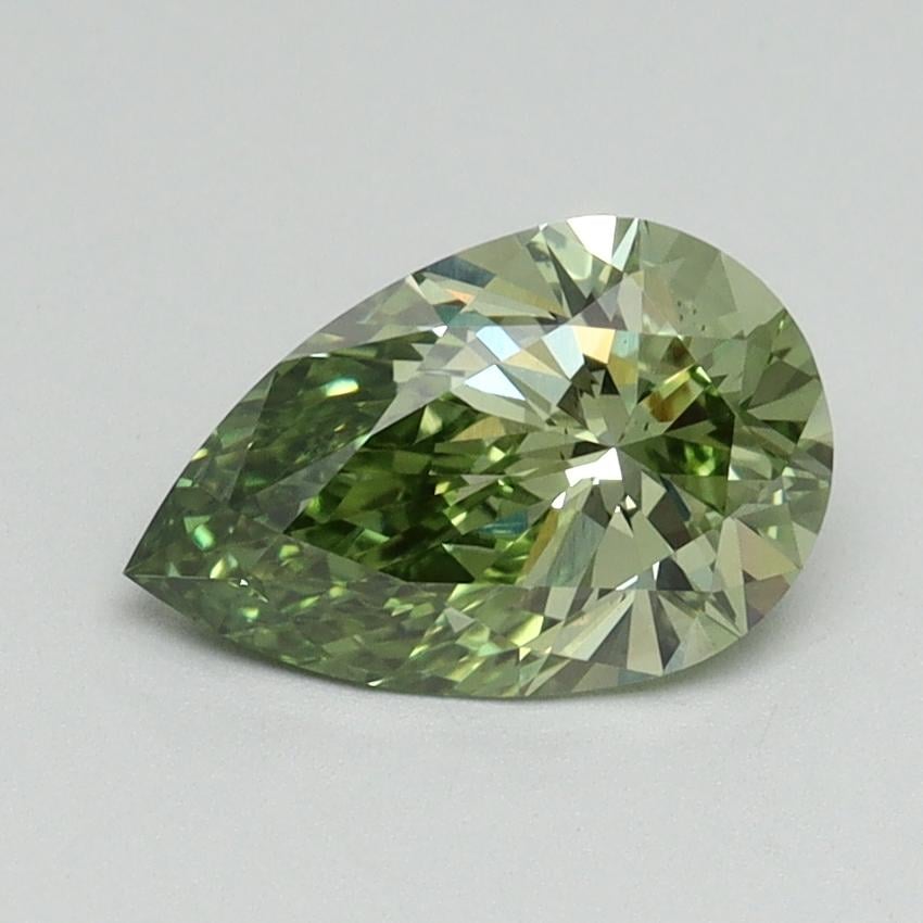 1.09 Ct. Fancy Vivid Green Pear Lab Grown Diamond