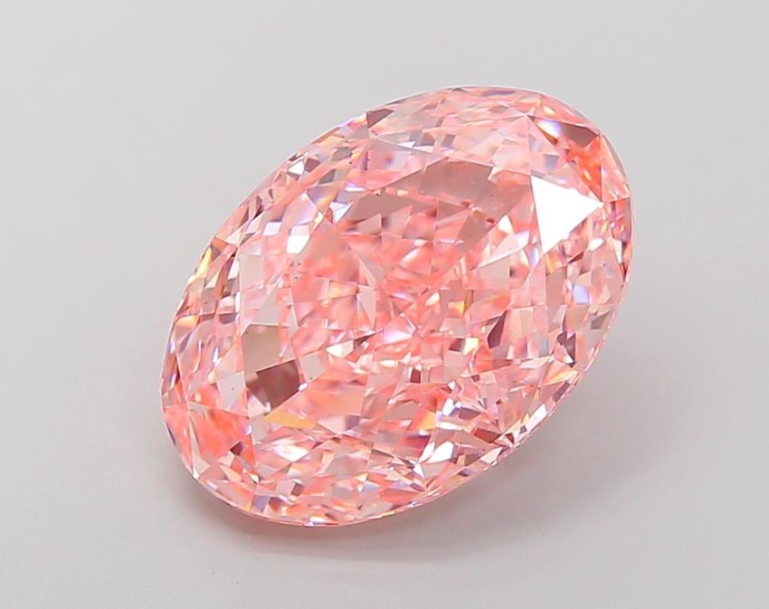 10.05 Ct. Fancy Vivid Pink Oval Lab Grown Diamond