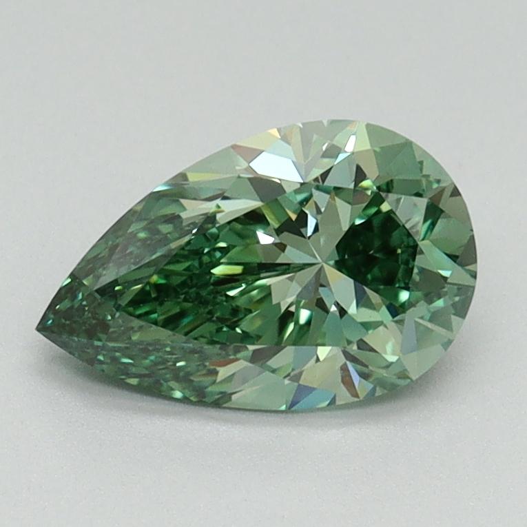 1.06 Ct. Fancy Vivid Green Pear Lab Grown Diamond