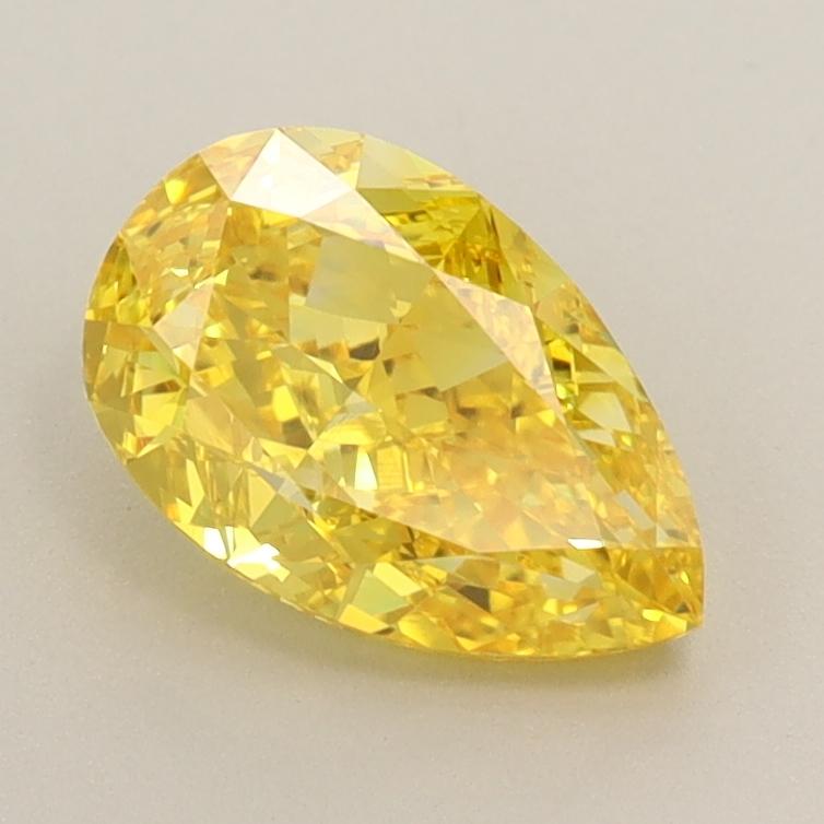 1.30 Ct. Fancy Vivid  Yellow Pear Lab Grown Diamond