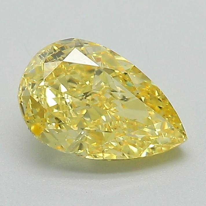 1.27 Ct. Fancy Vivid Yellow Pear Lab Grown Diamond