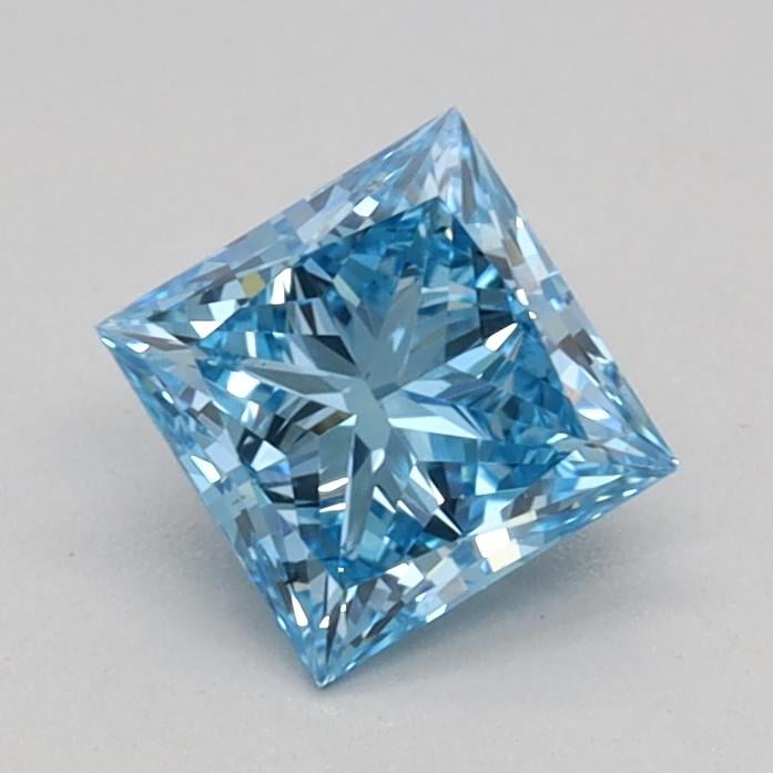 0.55 Ct. Fancy Vivid Blue Princess Lab Grown Diamond