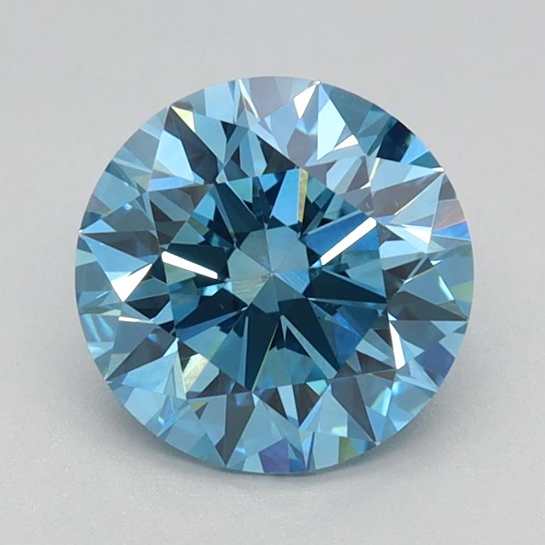 1.36 Ct. Fancy Vivid Blue Round Lab Grown Diamond