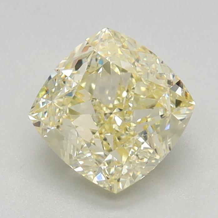 1.14 Ct. Fancy Light Yellow Cushion Lab Grown Diamond