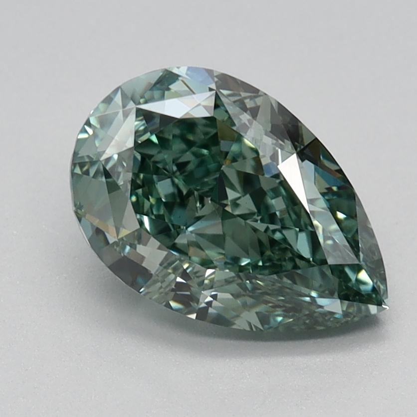 1.41 Ct. Fancy Vivid Green Pear Lab Grown Diamond