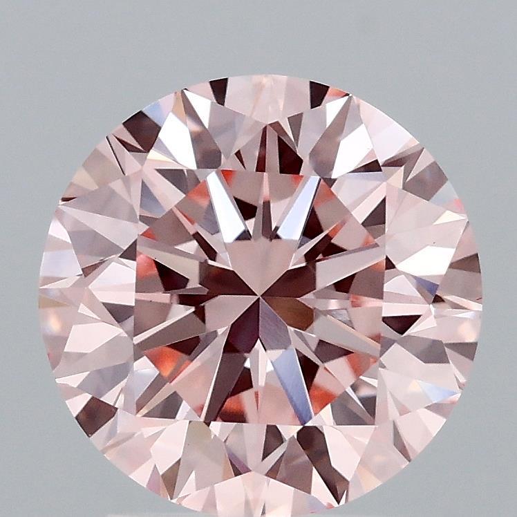 2.60 Ct. Fancy Intense Pink Round Lab Grown Diamond
