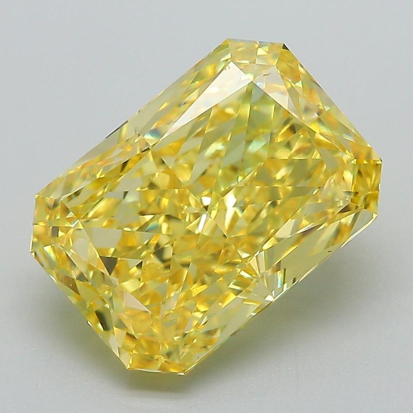 5.26 Ct. Fancy Vivid Yellow Radiant Lab Grown Diamond