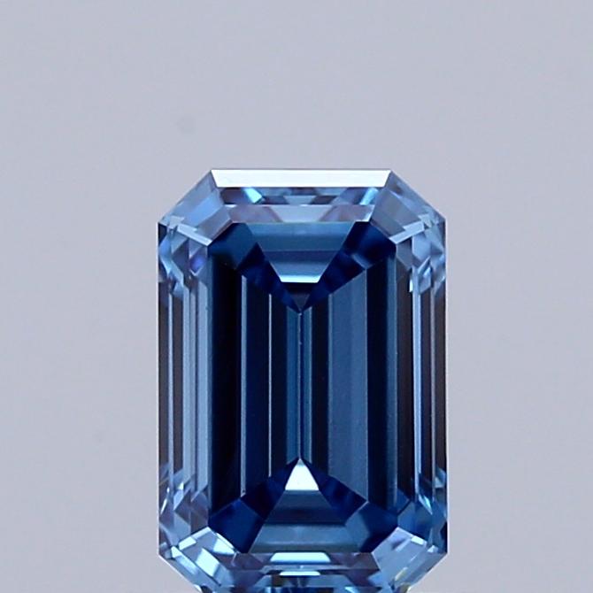 0.71 Ct. Fancy Vivid Blue Emerald Lab Grown Diamond