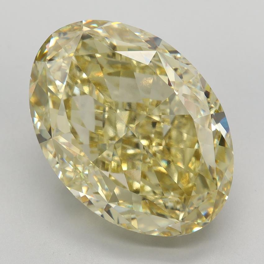 12.37 Ct. Fancy Intense Yellow Oval Lab Grown Diamond