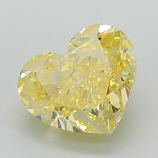 1.42 Ct. Fancy Vivid Yellow Heart Lab Grown Diamond